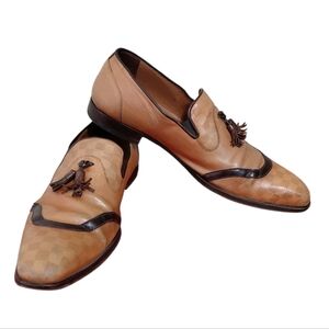 Mezlan Leather Tassled Loafer Men's Luxury Brown Slip On Loafer 9 M